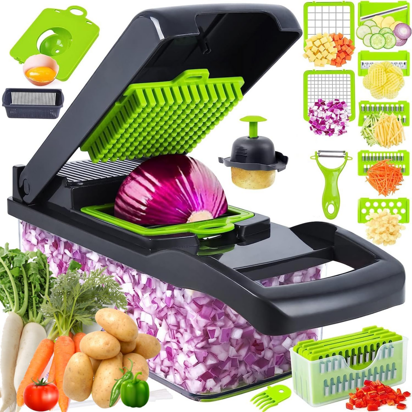 Pack Coupe-légumes multifonctionnel 14 en 1