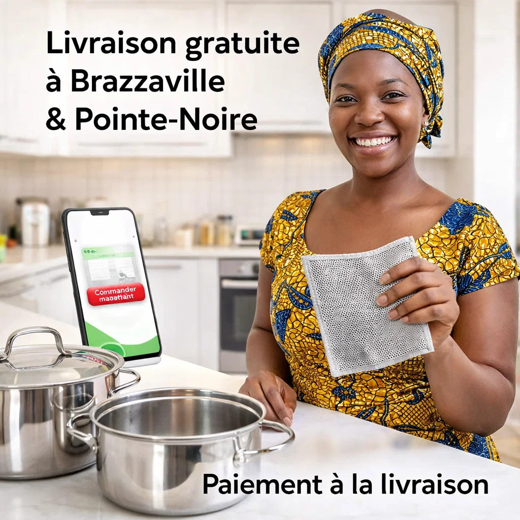 🧽 Pack 10 Chiffons Vaisselle Anti Rayures ( GRILLAGE )