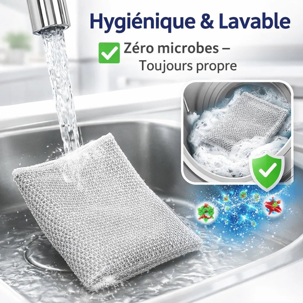 🧽 Pack 10 Chiffons Vaisselle Anti Rayures ( GRILLAGE )