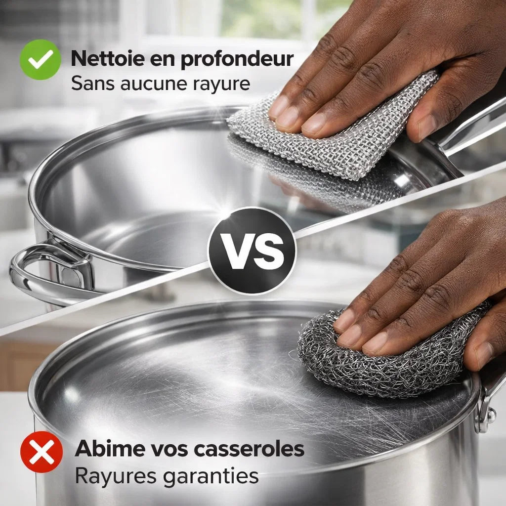 🧽 Pack 10 Chiffons Vaisselle Anti Rayures ( GRILLAGE )