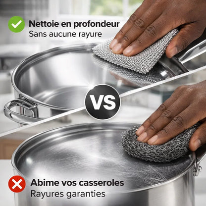 🧽 Pack 10 Chiffons Vaisselle Anti Rayures ( GRILLAGE )